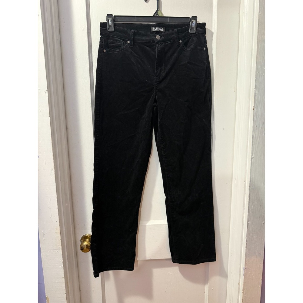 Buffalo David Bitton Nyla Black Straight Leg Corduroy Jeans in 10